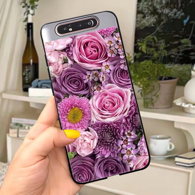 Case For Samsung A80 Case Soft Silicone Cartoon Back Cover For Samsung Galaxy A80 GalaxyA80 A 80 A805 Fundas shell Black coque