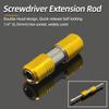 Portable Screwdriver Bit Holder Double Head Extension Rod Quick Release 1/4" Hex Screw Adapter Socket Electric Drill Power Tool