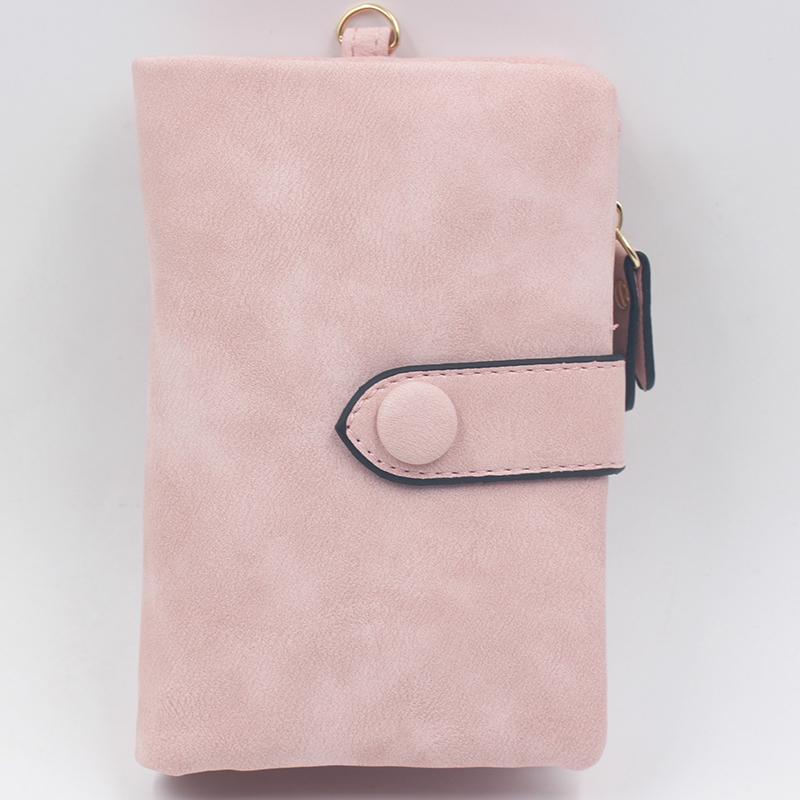 Women Korean Style Matte Hand-held Wallet Credit Cards Holder Wallet Purse