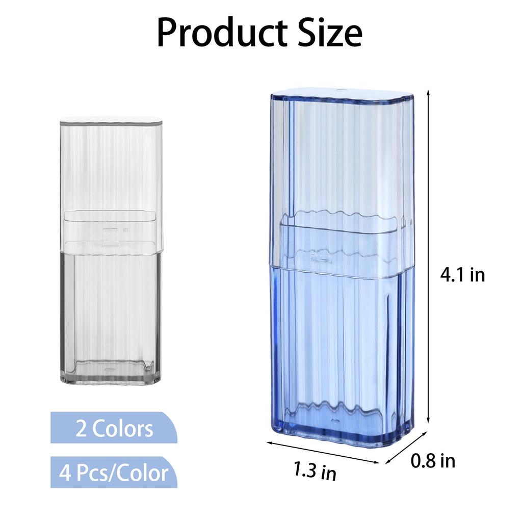 Mini Portable Dental Floss Storage Box, Flosser Band-Aid Toothpick Holder Cotton Swab Boxes Travel Organizer  for Small Item