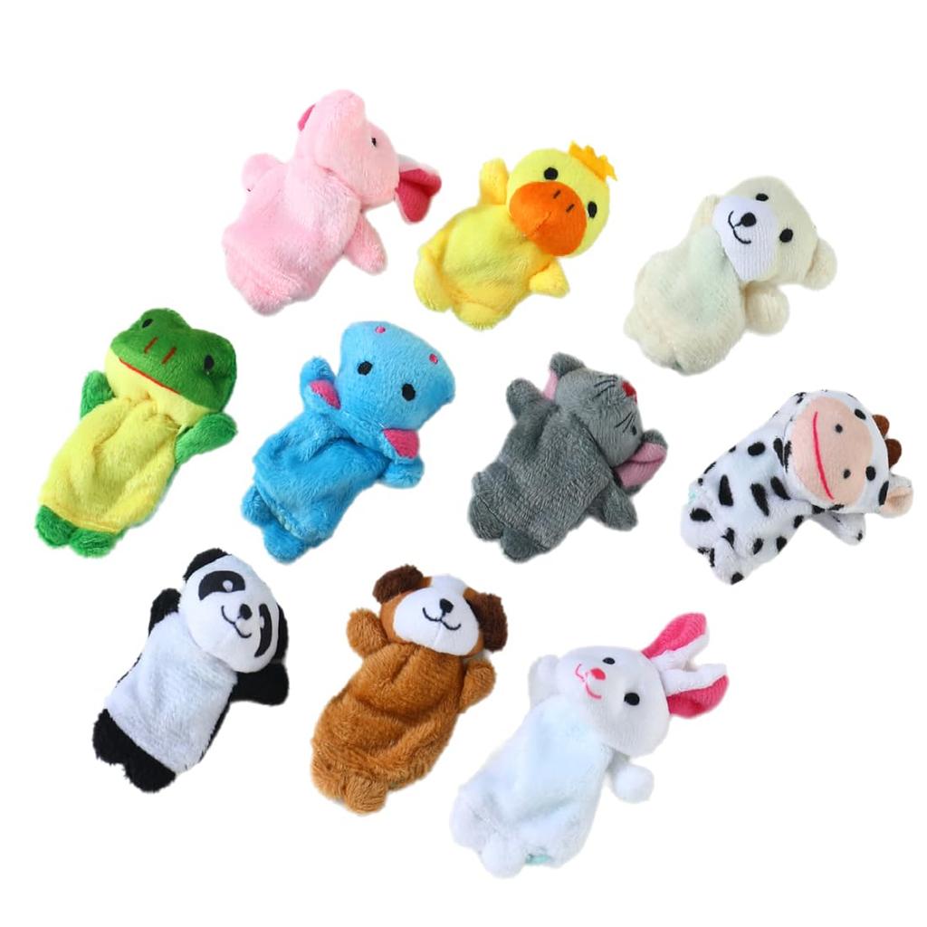Набор кукол-животных Zepden, Пальчиковые куклы, Пальчиковые куклы-животные, Развивающие пальчиковые куклы, Тканевые пальчиковые куклы, Развивает воображение, Детский праздник