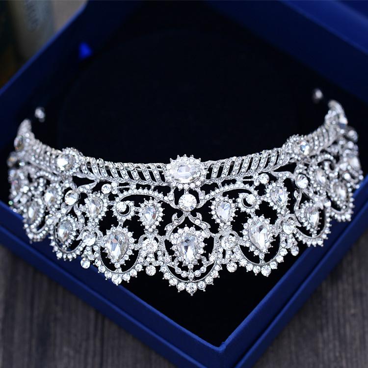 Европейская диадема карок большая корона хрустальная тиара свадебные королевские короны невесты диадемы со стразами аксессуары для волос для украшения головы