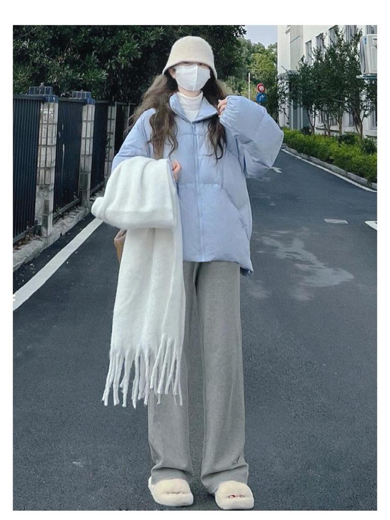 Женские брюки большого размера кофейно-коричневые с широкими штанинами и текстурой липкого риса - Весенне-осенние повседневные длинные брюки свободного кроя