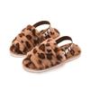 Female Shoes On Sale 2024 New Ankle-wrap Women's Sandals Autumn Mixed Colors Flock Leopard Print Open Toe Light Indoor Sandals
