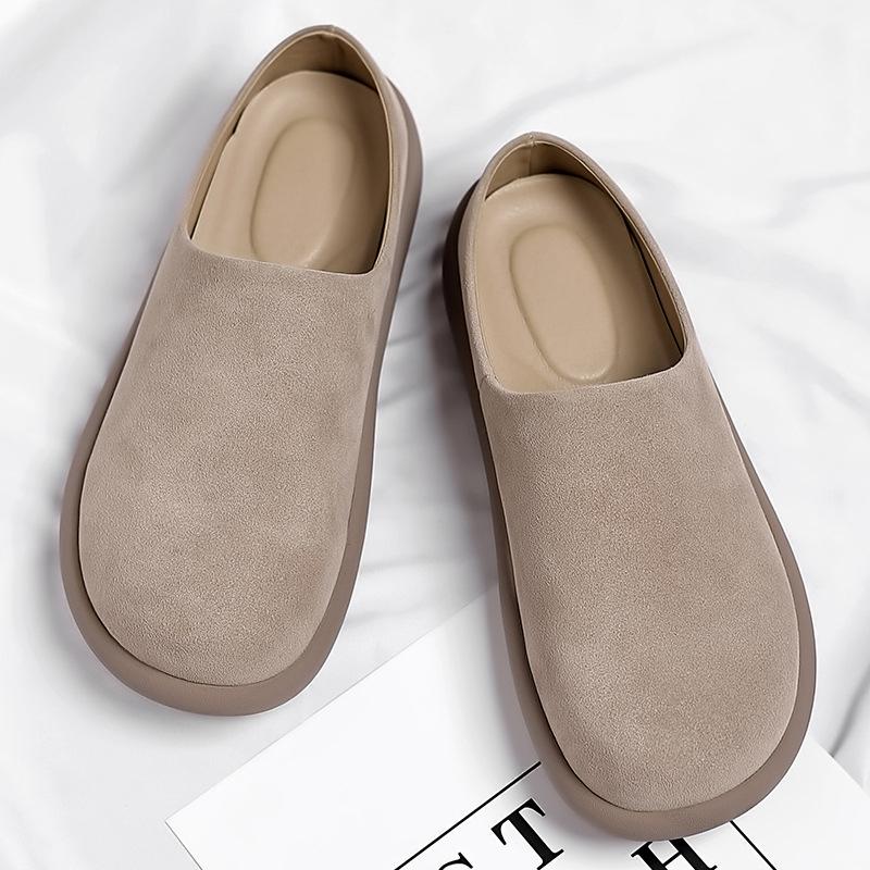 2025 Summer New Slippers Men's Korean Version Trendy Casual Lazy One Pedal Trendy Shoes Breathable Versatile Bag Head Half Drag