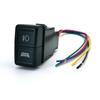 1PC Dual Button Switch Fit for ISUZU 700P Car Fog Light LED DRL Spotlight Radar Switch with Wire Car Interior Accessories