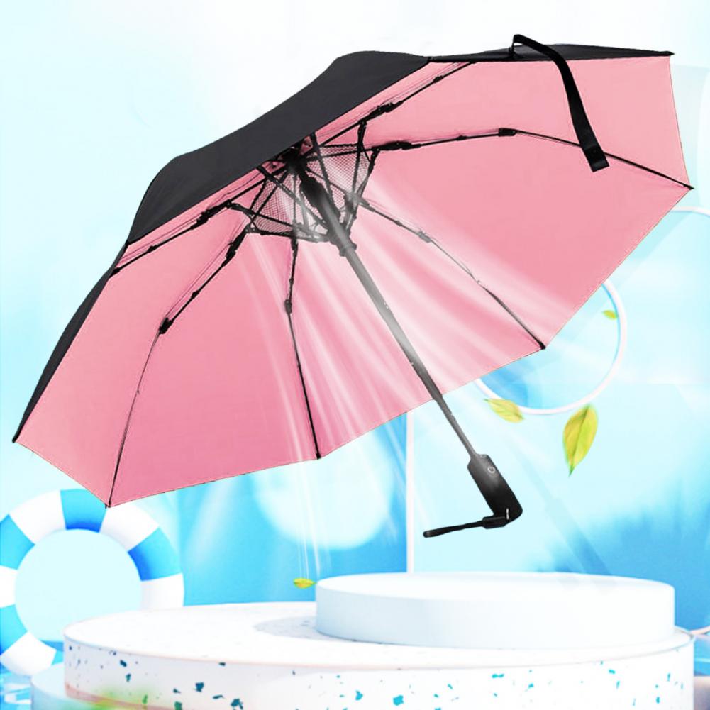 Portable Fan Umbrella Portable Uv Blocking Fan Umbrella Rechargeable Cooling Umbrella for Fishing Golfing Travel Travel Fan