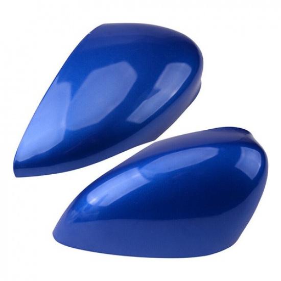 1Pair Blue Rearview Mirror Indicator Light Cover For Ford Fiesta MK7 2008~17