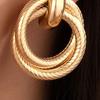 2 шт. женские серьги изысканного качества изготовления модные элегантные серьги с двойными кольцами из сплава для повседневной носки