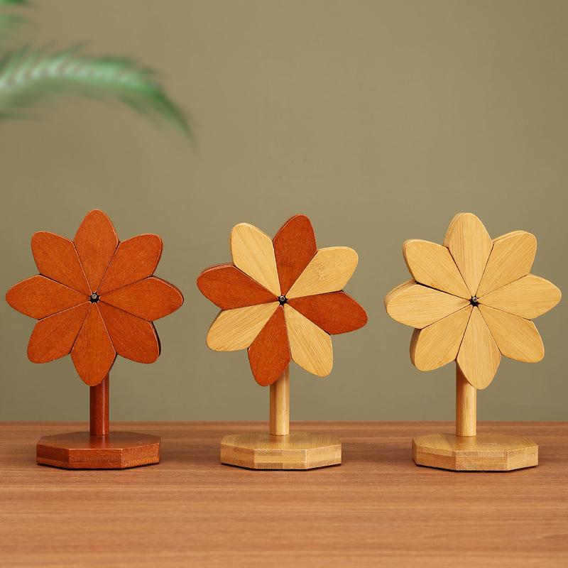 Как дерево ветряная мельница теплоизоляционный коврик Nanzhu твердая древесина оптовая продажа подставка для столовых приборов противоожоговый коврик украшение для обеденного стола