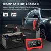12V/24V 10A Smart Car Battery Charger And Tester Pulse Repair LCD Display Car Motorcycle Battery Charging Device