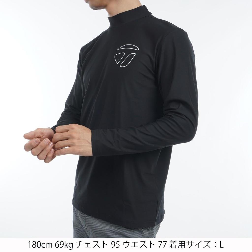 TaylorMade TM Basic Long Sleeve Mock Club, Black, Size M, Men's, 2024FW, UN353