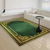 Роскошное зеленое украшение для дома, золотая кайма, ковер для гостиной большого размера, противоскользящий, ковер для спальни, легко чистится, коврик для журнальных столиков, моющийся