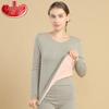 Langsha Women's Thickened Plush Thermal Underwear Set