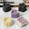 Concave Design Mousse Cake Mold Heart Shaped Baking Supplies Silicone Cake Mold  Wedding Party