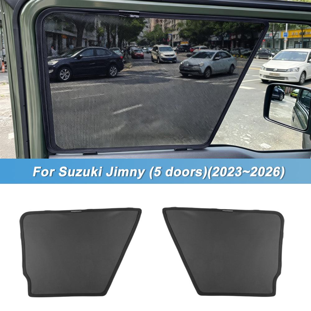 Magnetic Mesh Car Window Sunshade for Suzuki Jimny JB64 JB74 JC74 2019-2024 2025 2026 3/5 Doors Front Rear Side Quarter Window