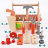 Repair Wooden Toolbox Screw Nut Disassembly Assembly Tool Table Toy Children