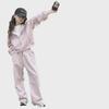 Girls' Korean-Style Bow Sportswear Set: Hooded Jacket & Trousers for Children - Perfect for Spring & Autumn