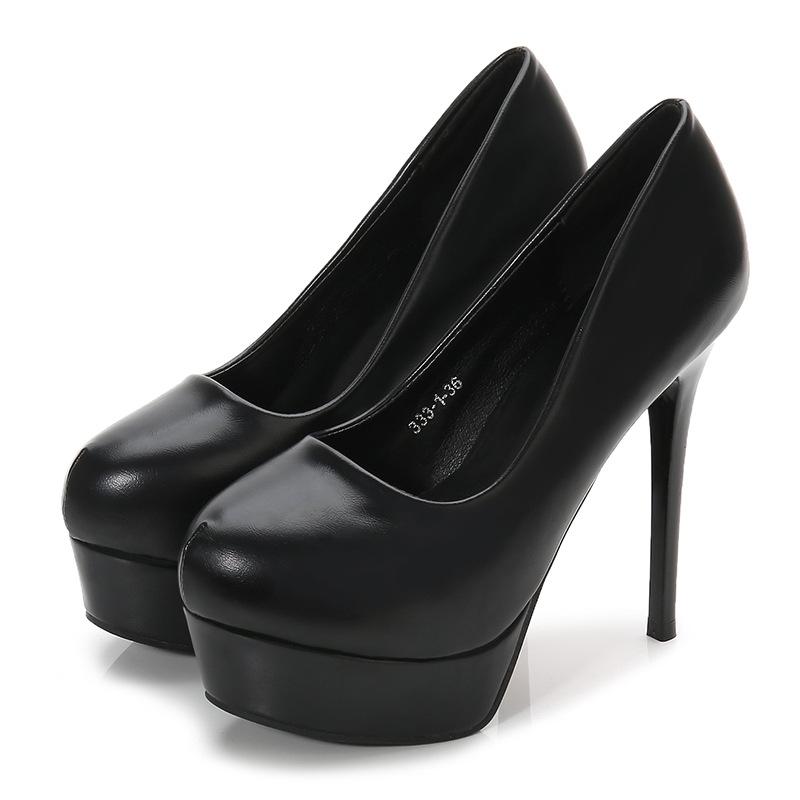 Новые водонепроницаемые деловые повседневные женские туфли на очень высоком каблуке-шпильке на платформе, на высоком каблуке