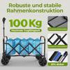 Mini Wagon Foldable Small 100KG, Hand Cart, Shopping Cart Camping Cart with Height-Adjustable Handle, Light & Space-Saving & Stable, Black