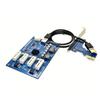 PCI-E X1 to 4PCI-E X16 Expansion Kit 1 to 4 Port PCI Express Switch Multiplier HUB 6pin sata USB Riser Card for BTC Miner Mining