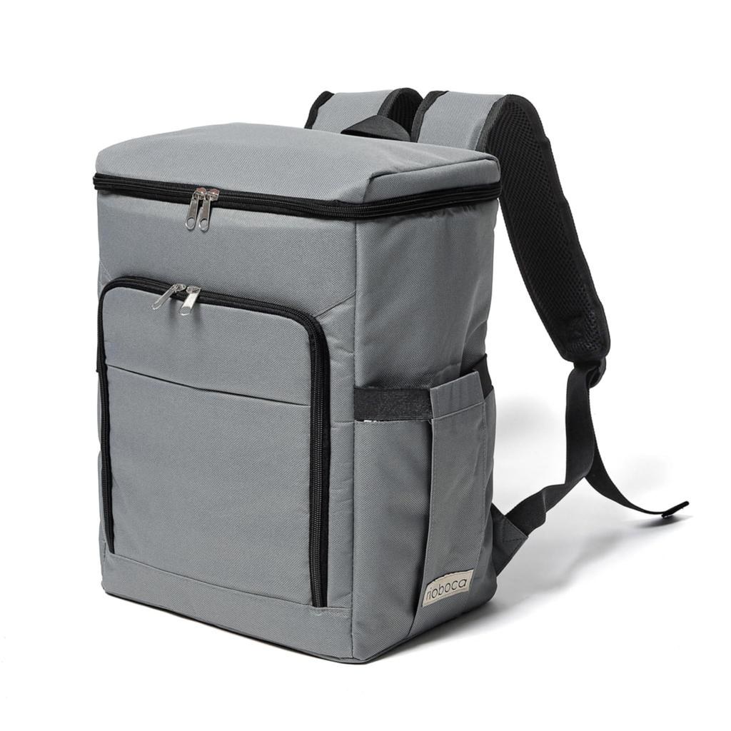 Rioboca Рюкзак Тип Сумка-холодильник Термоизолированный Рюкзак 22L Покупки Барбекю Кемпинг (Серый)