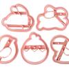 8 Pcs Easter Cookie Cutters Cartoon Bunny Egg Shape Food Grade