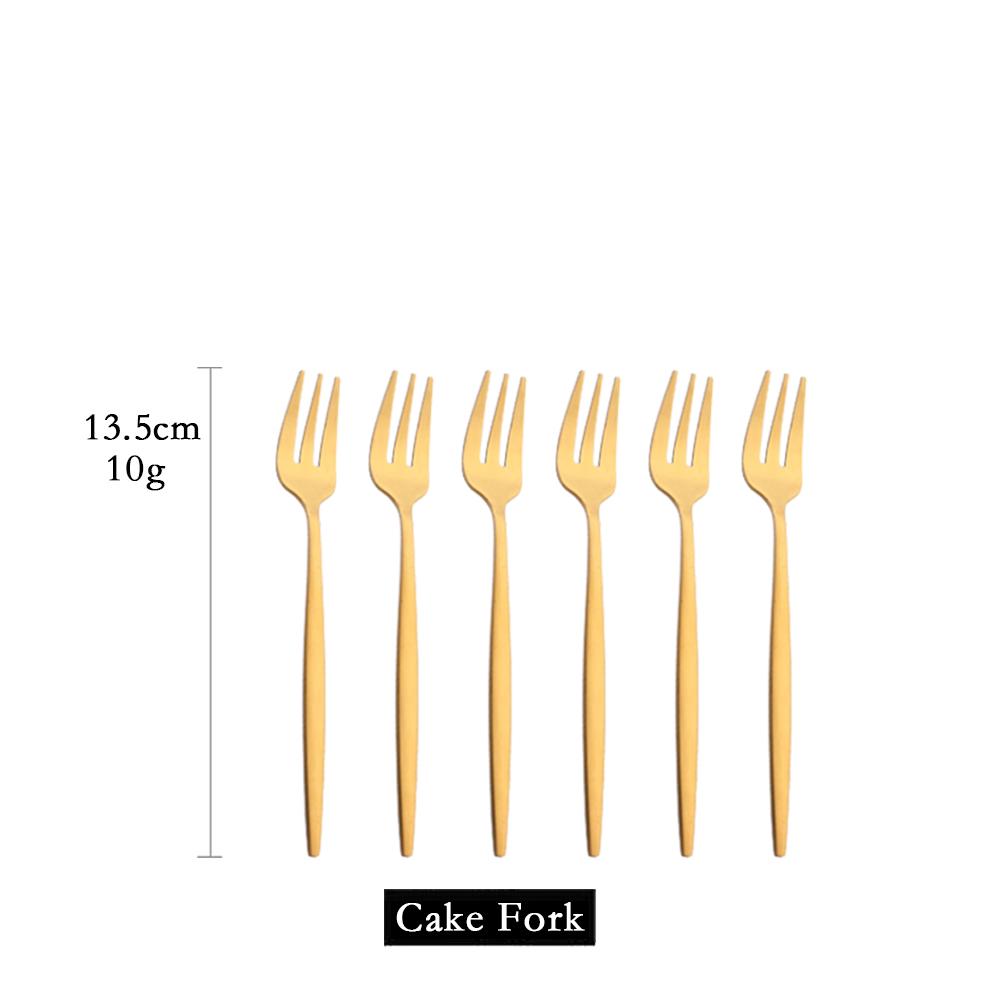 6 шт. мини-набор вилок для фруктового торта, закусок из нержавеющей стали, чай, набор вилок для фруктов, десертная вилка, белое золото, маленькая вилка для салата, посуда