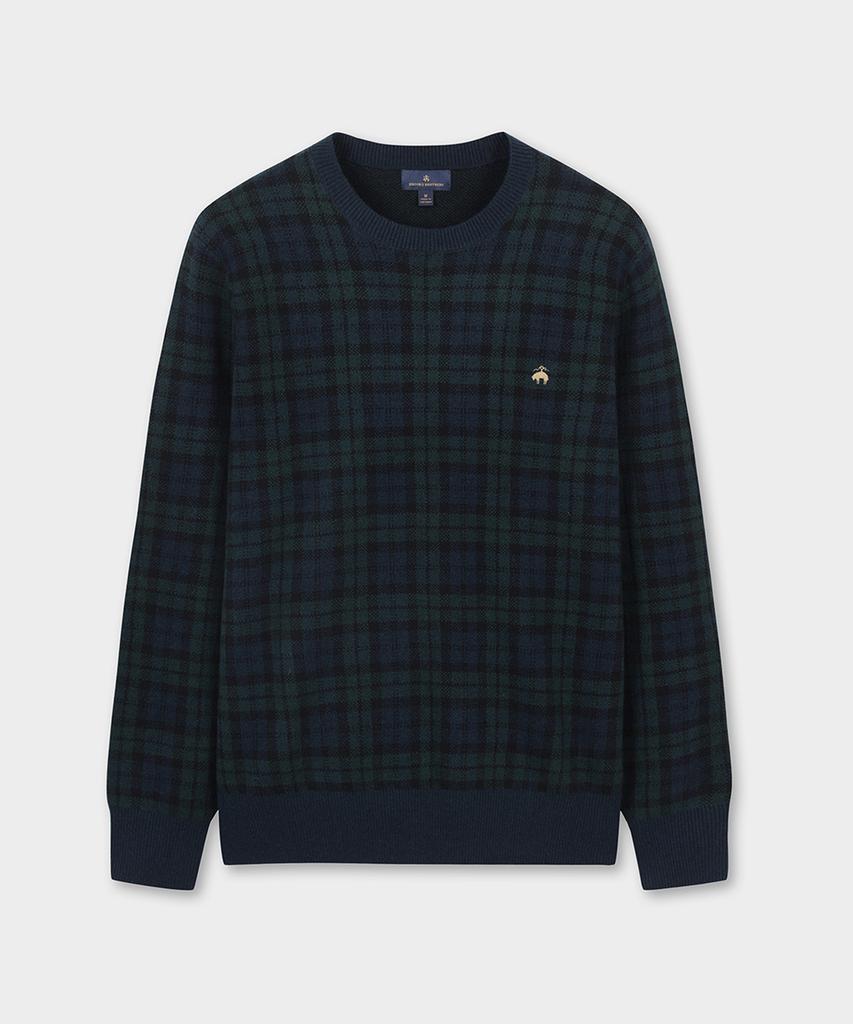 BROOKS BROTHERS Black Watch Logo Sweater (Multi) (Bbwrmf45567Ew)