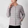 Winter new two-wear single-breasted light short down jacket women's slim liner jacket round neck V-neck