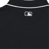 MLB Womens Monogram PQ T-Shirts New York Yankees Button Pocket Striped Short Sleeve Women T-Shirts Black 3FPQM0433-50BKS