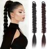 Synthetic Long Braided Ponytail Hair Extensions Black Pony Tail Hairpieces High Temperature Fiber Wig For Women