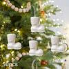 50x Christmas Ornament Tree Decor Foam Boot DIY Cute Multipurpose Supplies Decoration for