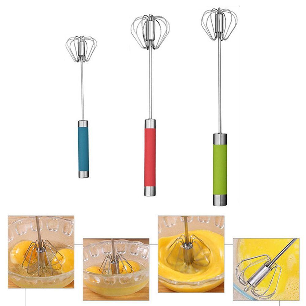Стальной венчик для яиц, кухонный инструмент, полуавтоматический венчик для яиц, ручной толкатель, роторный венчик, блендер, венчик