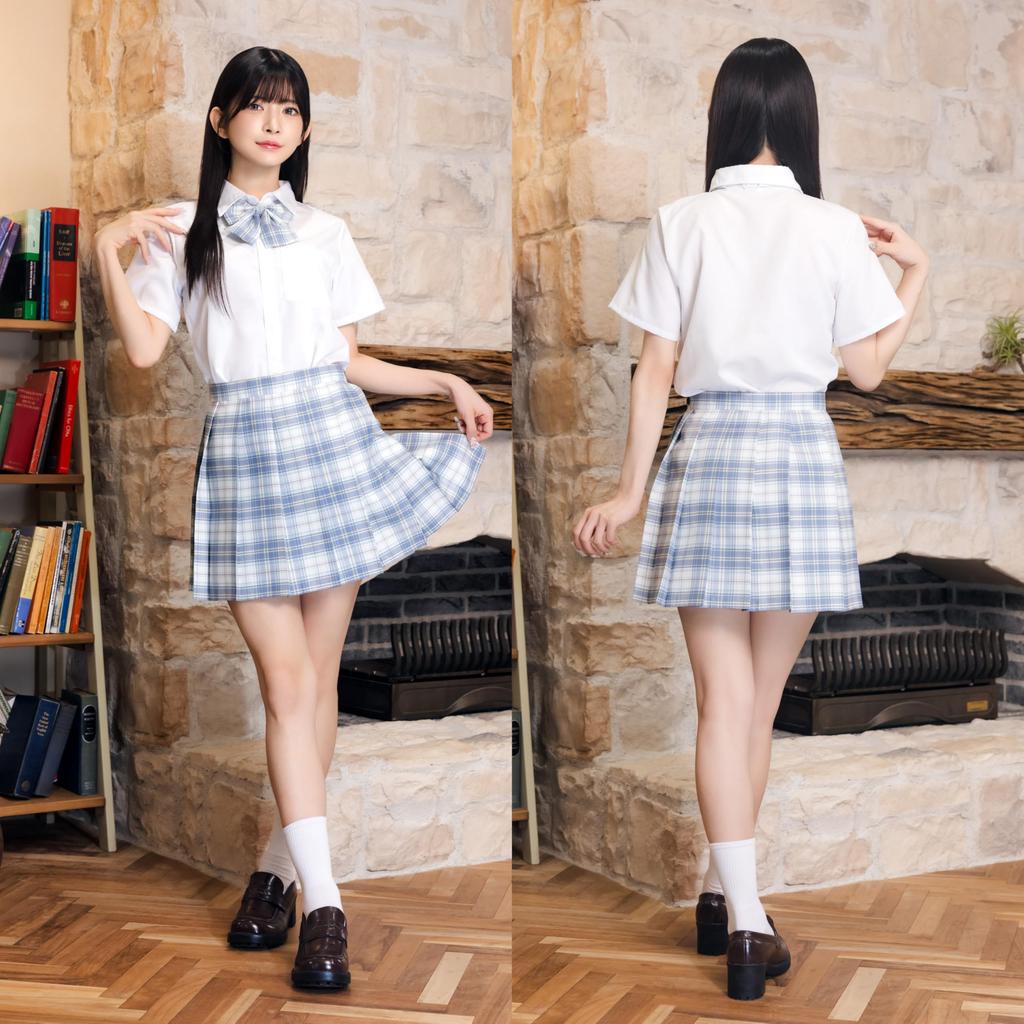 Clearstone Гардероб Косплей Хэллоуин Синяя клетчатая лента Униформа Шелли, Женская,