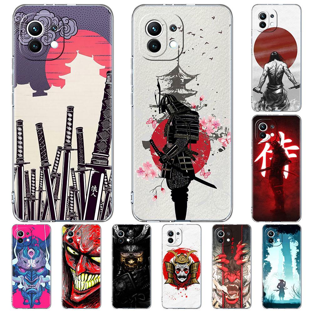 Мягкий прозрачный чехол для Xiaomi Mi Poco X3 NFC 10T Pro M3 Note 10 Lite 11 F3 9T F3 CC9 ТПУ силиконовый чехол для телефона Самурай Япония Искусство Кас
