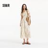 Летнее женское платье Semir с цветочным принтом и оборками на бретелях
