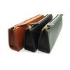 Shinko Seiki Shrink Leather Pen Case, Camel, PZ-230CA