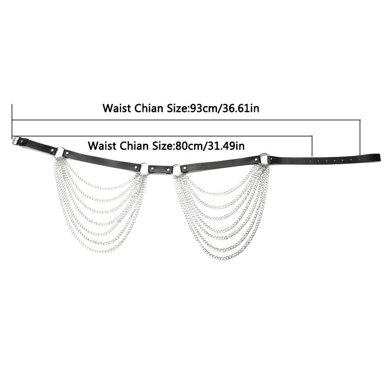 Готический пояс-цепочка для тела, панк-наряд, цепочка-юбка, одежда для клуба pole dance, фестивальный пояс на талию, женский рейв-наряд, модные аксессуары