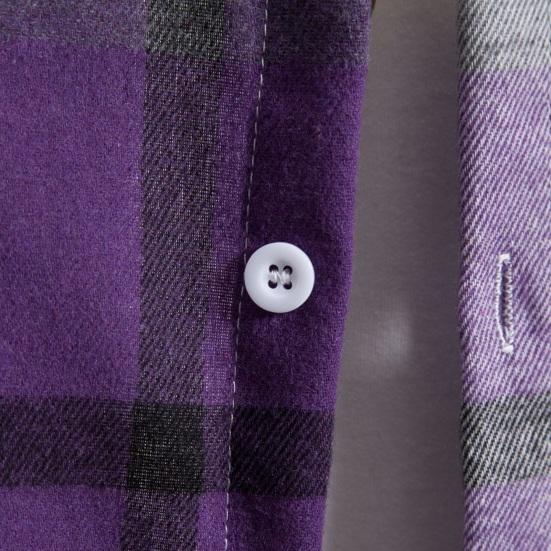 Men Spring Autumn Hooded Drawstring Shirt Coat Long Sleeve Plaid Print Solid Color Patchwork Color Single Breasted Casual Coat