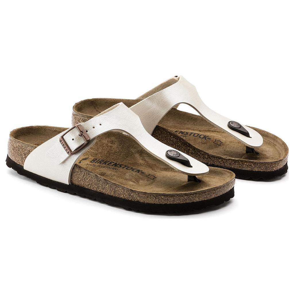Birkenstock Сандалии Gizeh Birko Flor Graceful узкой посадки Жемчужно-белые Женские 0943873