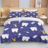 Cute Cartoon Teeth Print Bedding Collection Duvet Cover 1 Duvet Cover 2 Pillowcases Adult And Children Bedding Collection Luxury Bed Cover Collection