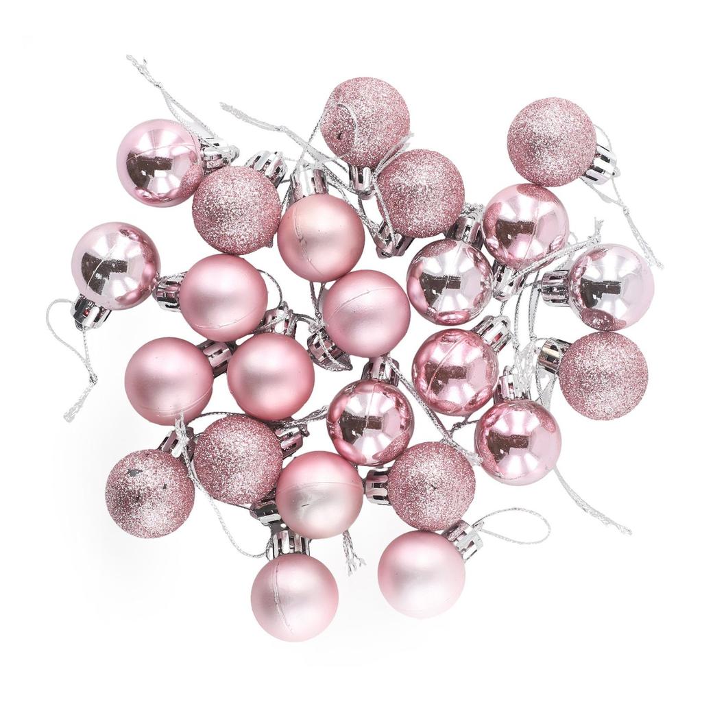 Elevate the Festivewith Pink Christmas Ball Ornaments Set of 24
