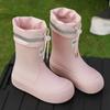 Fashion Rain Boots Women Anti Slip Trend Lightweight Soft Rain Shoes Outdoor Fishing Thick Sole Waterproof Shoes Fashion Comfy 2024