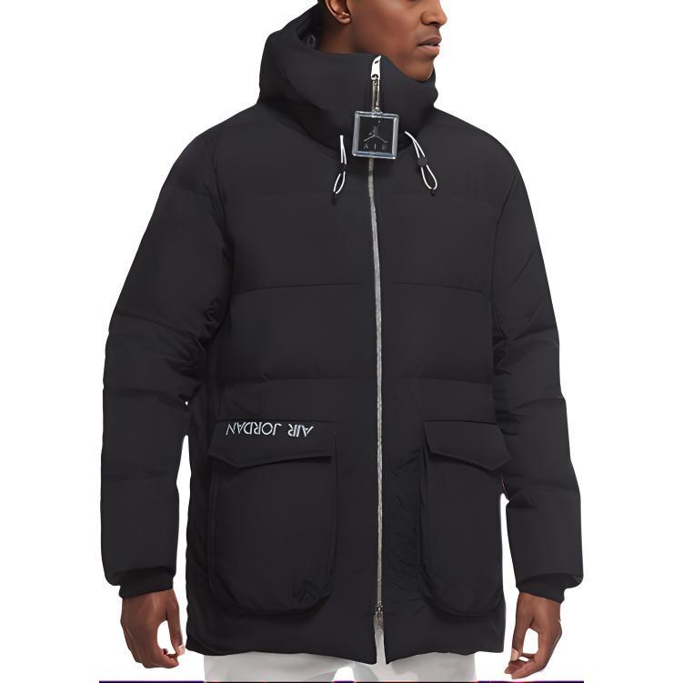Air Jordan Casual Sports hooded Stay Warm Down Jacket Black Men's CK6662-010