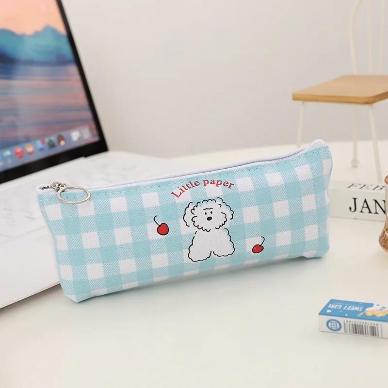 Простой мультяшный значок пенал повседневный милый портативный девушка канцелярские принадлежности ручка сумка для школы принадлежности для макияжа