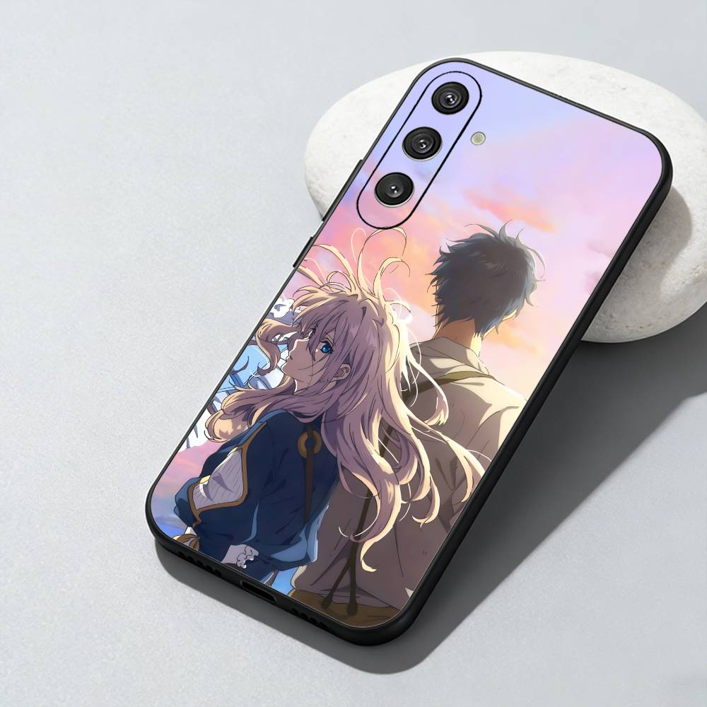 Couple Of V-Violet And G-Gilbert Phone Case For Samsung Galaxy A73,A72,A71,A70,A52,A51 Others Soft Black Cover