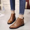 Women Shoes Comfort PU Leather Ankle Boots Female Low Heel Walking Office Shoes Loafers Woman Footwear