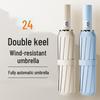 Полностью автоматический очень большой зонт двойного назначения с черным клеем для солнца и дождя - Складной, Высококлассный солнцезащитный зонт