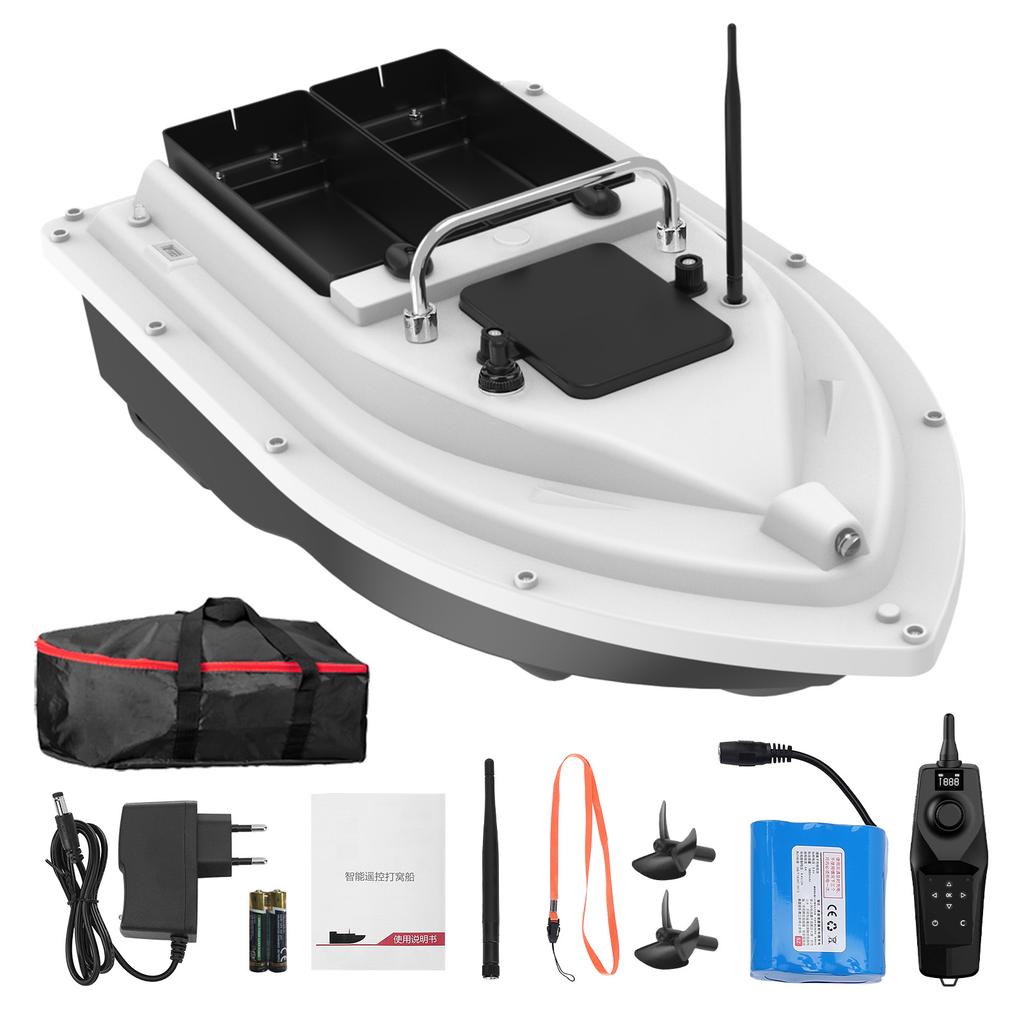 Single Hand Remote Control GPS Positioning Fishing Bait Boat Auto Return 500m Wireless Depth Fish Finder D26C Double